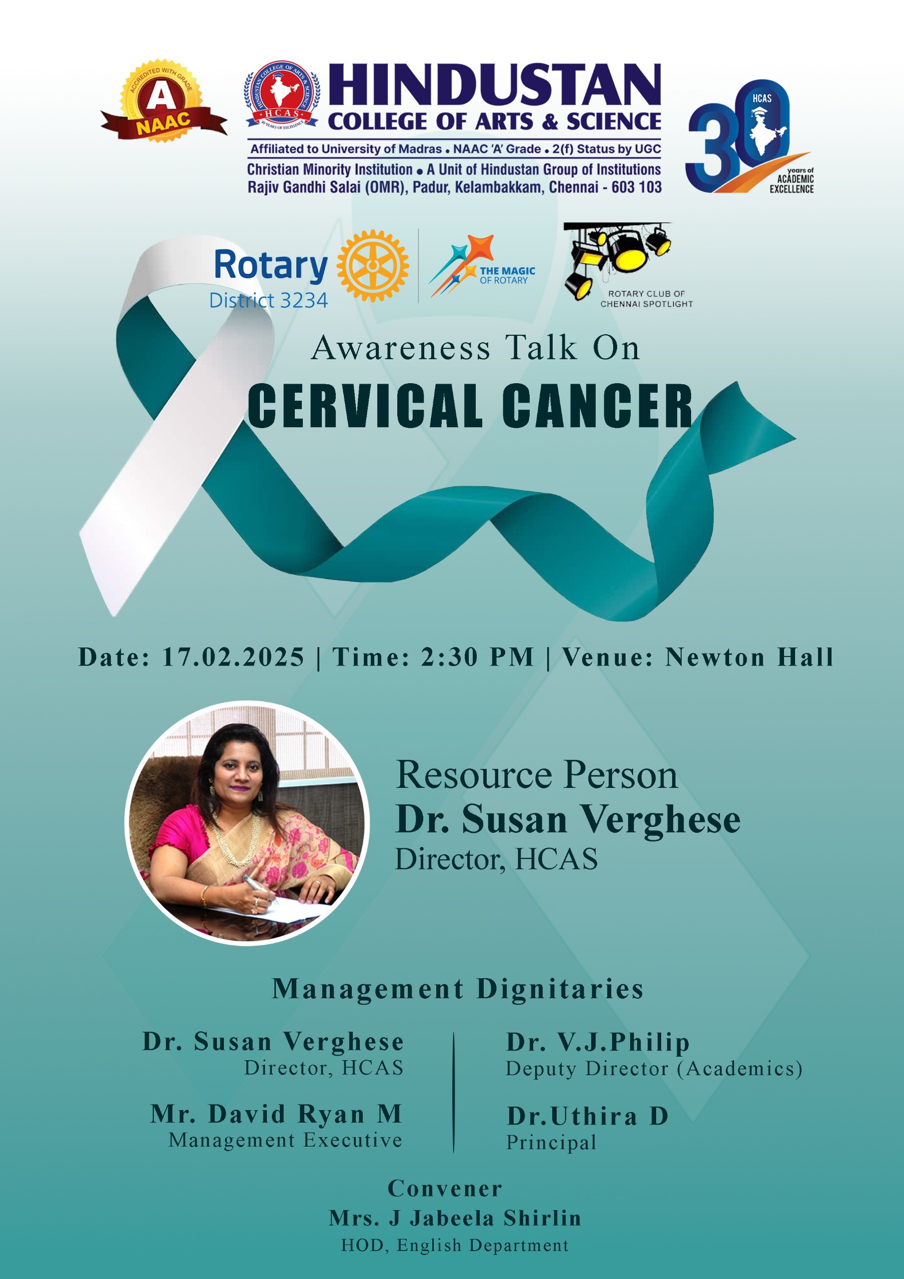 Awareness Talk On Cervical Cancer on 17th Feb 2025
